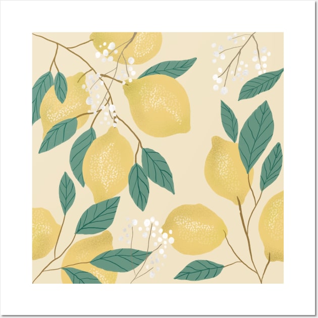 Lemons Wall Art by madelinewiggins